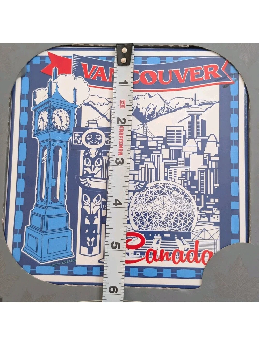 Vancouver Canada Ceramic Tile Trivet Wall Hanging Cork Back  6x6